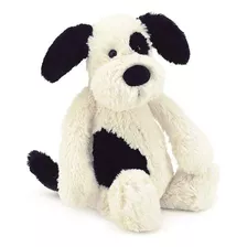 Mueco De Peluche Cachorro Negro Y Crema Jellycat Bashful, Ne