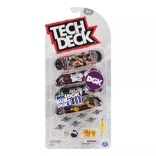 Tech Deck Pack 4 Skates De Dedo + Ferramentas E Acessórios 