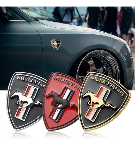 Emblema Embellecedor Ford Mustang Metalico Escudo Poni Foto 4