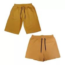 Kit Casal Bermuda E Short Moletom Mozão Moda Namorados 