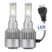 Par Lâmpada Super Led H1 H4 H7 H11 6000k Branca Efeito Xenon