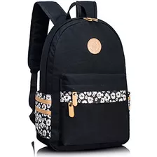 Leaper Casual Style Canvas Laptop Backpack Mochila Escolar T