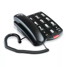 Telefone Fixo Com Fio Teclas Grandes Preto Intelbras