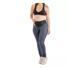 Calça Para Gestante Legging Jeans Grávida Elástico Lycra