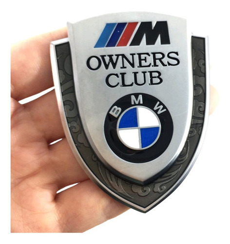 Emblema 3d Lujo Metal Plata Bmw Club  Foto 2