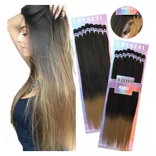 Kit Cabelo Orgânico Weng Liso 70cm 8telas 260gr + 30 Tic Tac