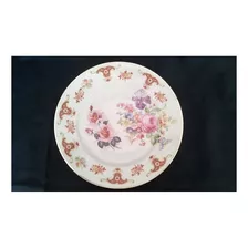 Plato De Pared Porcelana Alemana De Bavaria Flores Y Oro