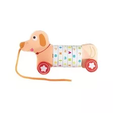 Perrito Con Ruedas Didáctico Madera - Kidscool