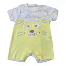 Macacão De Bebê Ursinho Amarelo Pro Bebê 8606