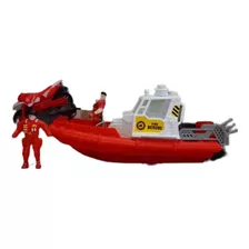 Boneco Bombeiro Resgate Bombeiros Lancha Moto Tipo Gi Joe 