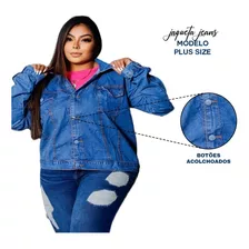 Casaquinho Inverno Jeans Plus Size Soltinho E Confortável 