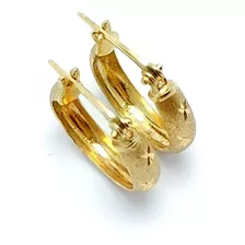 Brinco Argola Com Asterisco Em Ouro 18k