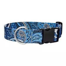 País Brook Diseño - 1 1-2 Pulgadas De Perro Azul De Paisley 