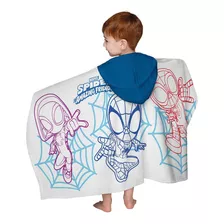 Toalha De Banho Infantil Com Capuz Homem Aranha Lepper Cor Branco Homem Aranha Spidey