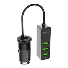 Cargador De Auto 35w 04 Tomas Usb Quick Charge 3.0 Ldnio Color Negro