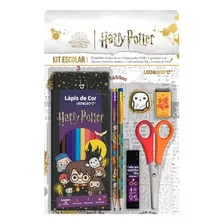 Kit Papelaria Harry Potter Lápis De Cor, Cola Tesoura Etc