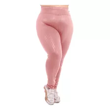 Calça Legging Plus Size Cirrê 3d Poliester Academia Treino 