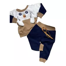 Conjunto Para Bebe Menino Moletom Com Pelucia 2 Peças