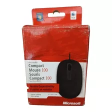 Mouse Compact Microsoft Optical 100 Negro Pc/mac-usb