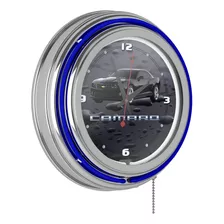 Reloj De Neon Camaro Negro De 14 Pulgadas