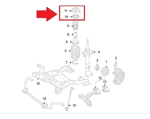 Base Amortiguador Delantera Mercedes Benz Clase Cla Gla A B  Foto 3