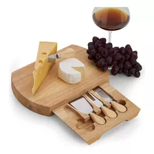 Kit Para Queijo Com Tábua E Garfos Personalizados