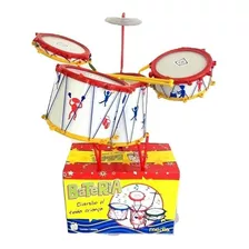 Mini Bateria Musical Infantil 5 Tambores Prato Crianças Pi