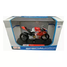 Moto A Escala 1:18, Ducati Panigale V4 S Corsé, 12cms Largo