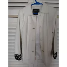 Canchera Chaqueta Campera Blazer Cuero Blanca Mujer Calidad