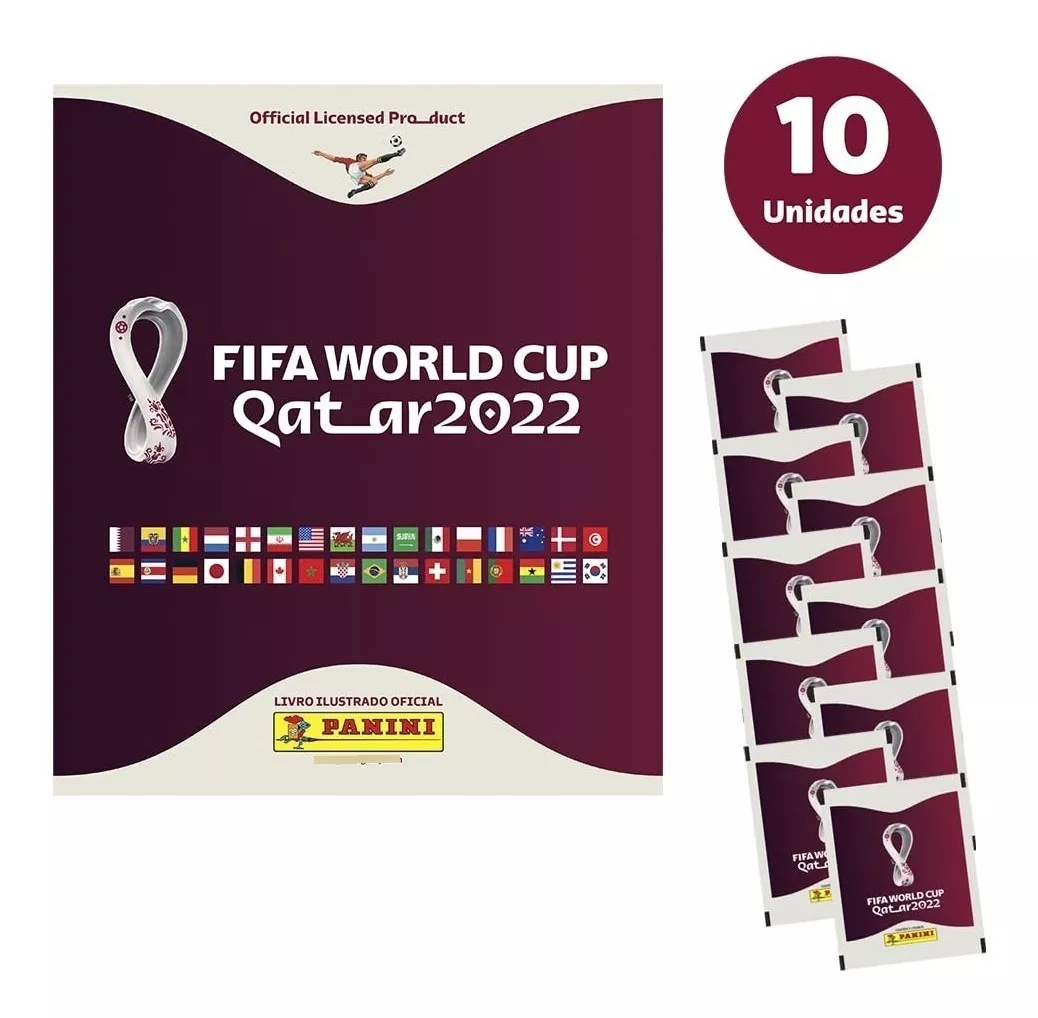 Álbum Copa Do Mundo Qatar 2022 - Capa Dura + 10 Pacotes 