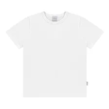 Camisa Branca Básica Meia Malha Infantil