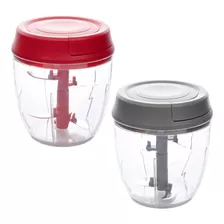 Processador Triturador Manual Alimento 5 Lâminas 900ml