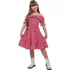 Vestido Infantil Ciganinha Xadrez Moda Country Festa Junina