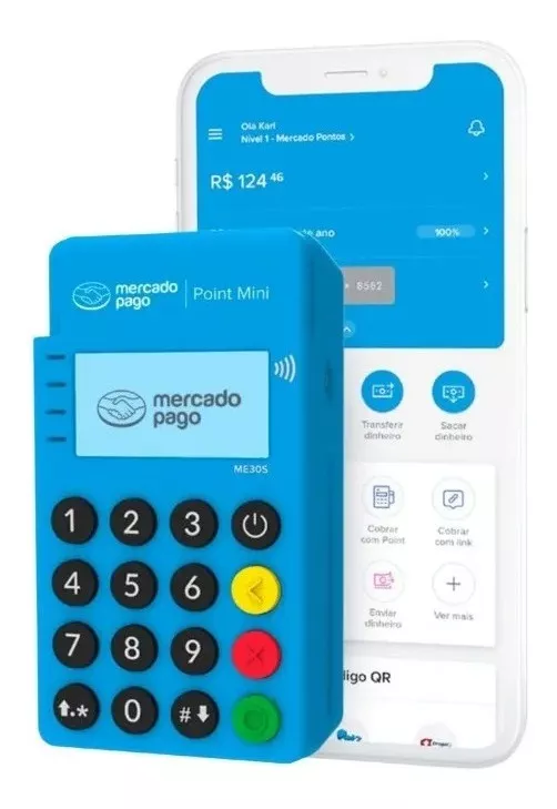 Maquina Blue Cartão Crédito/débito Mercado 3 Anos Garantia