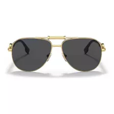 Gafas De Sol Versace Medusa Polis Gold 0ve2236 10028759, Color De Lente Gris Oscuro, Diseño Liso