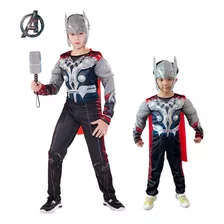 Disfraz Thor Musculoso Para Niños - Mascara Incluida - Los Vengadores