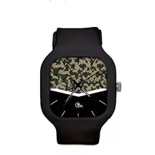 Relogio Camuflado Troca Pulseira Militar Preto