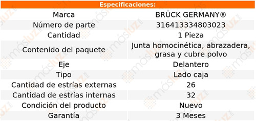 1- Junta Homocintica Lado Caja Passat L5 2.5l 12/18 Bruck Foto 2