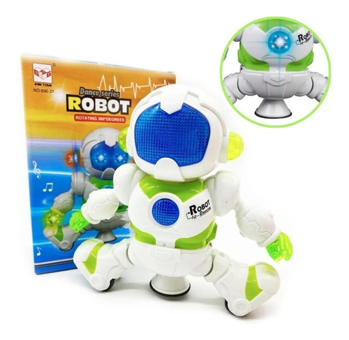 Robot Que Baila, Tiene Música Y Luces Juguete Niños Gira360°
