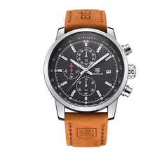 Reloj Hombre Benyar 5102m Cronógrafos Correa Cuero