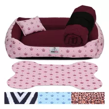 Kit Cama Caminha Pet Para Cachorro Lavável - Tamanho P