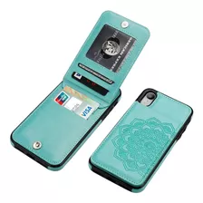 Funda Celeste Con Tarjetero Para iPhone XR