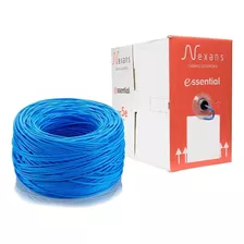 Caixa Cabo Rede Nexans 305 Metros Utp Cmx 4 Par 100% Cobre Cor Azul