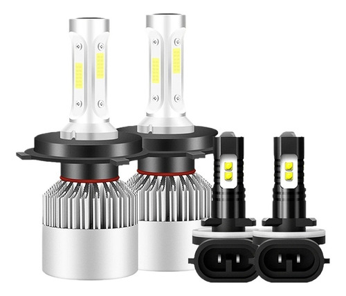 S Kit De Focos Led 8000lm Luz Alta/baja/niebla Para