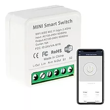 Mini Smart Switch Wifi Haz Apagador O Contacto Inteligente Corriente Nominal 16 A Voltaje Nominal 110v