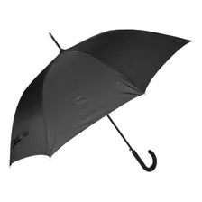 Paraguas Largo Anti Viento Reforzado Negro Xl Hombre Mujer