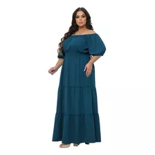 Vestido Longo Plus Size Ciganinha Moda Envangelica Soltinho