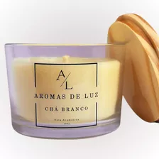 Vela Aromática Perfumada Premium No Vidro Decorativa