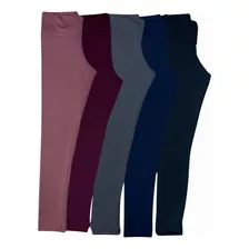 Kit 5 Calça Ginástica Legging Suplex Fitness Atacado