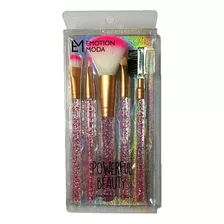 Powerful Beauty Set De 5 Brochas De Maquillaje Glitter